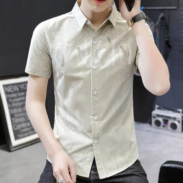 Shirts for Men Floral Print Business Short Sleeve Man Shirt High Quality Luxury Cheap Brand Original Fashion 2025 Summer Silk 1