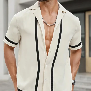 Men's Shirt Ethnic pattern design 3D Printed Christ Summer Short Sleeve Daily Street Tops Button Summer Men's Clothes 3