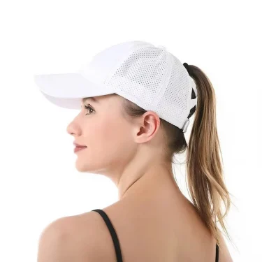 Baseball Cap Women Mesh Breathable Sun Protection Hat In Summer Stay Cool & Stylish Adjustable Breathable Mesh Ponytail Hat 2