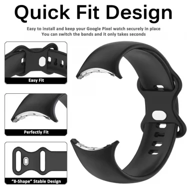 Official Silicone Strap For Google Pixel Watch 3 45mm 41mm Sports Bracelet Wristband For Google Pixel Watch 2/1 Men/Women Correa 2