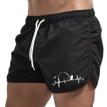 Swimming Men's Shorts 2025 Beach Trunks Summer Swim Gym Pants Quick Drying Homme Surf Ventilate Drawstring Fashion Casual Daily 1