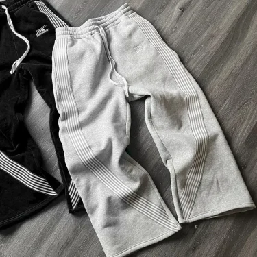 Y2k Embroidered Gray Casual Pants Camo Functional Tactical Functional Men's Women's Premium Jogging Drawstring Sweatpants 1