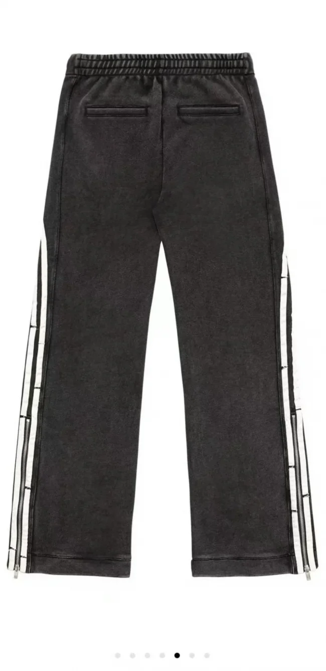 Double Stripes Zipper Cargo Pants Y2K Harajuku Embroidered Streetwear High waisted Wide Leg Pants Men Women Trousers 3
