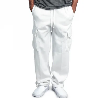 Mens Sweatpants Fit Joggers for Sports and Streetwear Loose Oversized Quick - Dry Drawstring Long Pants Men Multi - Pocket Pants 1