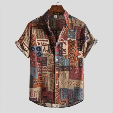 Floral Printed Summer Shirt For Men 3D Print Oversized T-shirts Short Sleeved Male Clothing Holiday Casual Blouse Streetwear 4