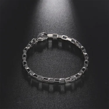 My Shape Punk Paperclip Bracelets for Women Men Oval Chains Cable Chain Bangle Stainless Steel Fashion Wrist Jewelry Wholesale 5