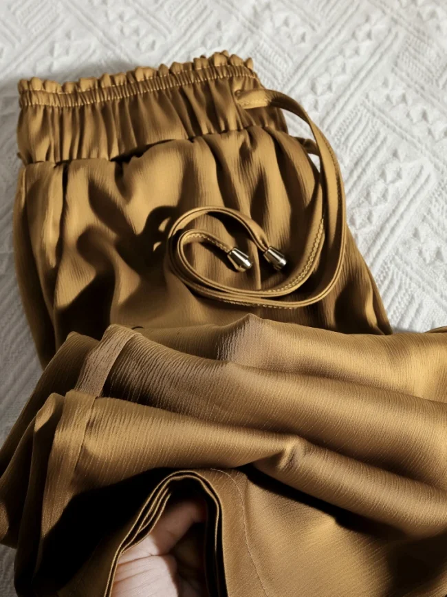 2025 Summer Fashion Women's Casual Trousers Loose Versatile Straight Sunscreen Wide Leg Pants 2