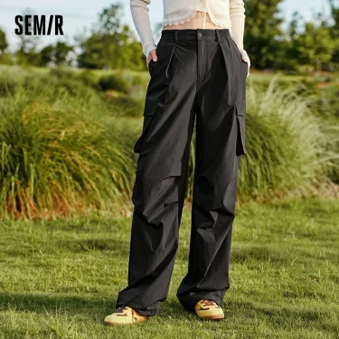 Semir Casual Pants Women Leg-Lengthening Moisture-Wicking Quick-Drying Wide-Leg Pants 2024 Autumn New Elastic Work Pants 2