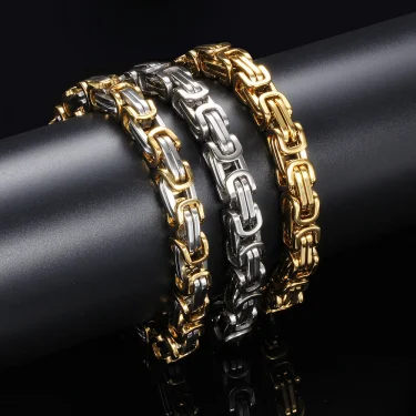 HNSP 8MM Stainless Steel Bracelet Homme Hand Chain For Men Bracelet Motorcycle Bikes Rock Male Jewelry 1