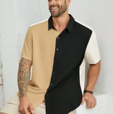 Men's Shirt Ethnic pattern design 3D Printed Christ Summer Short Sleeve Daily Street Tops Button Summer Men's Clothes 2
