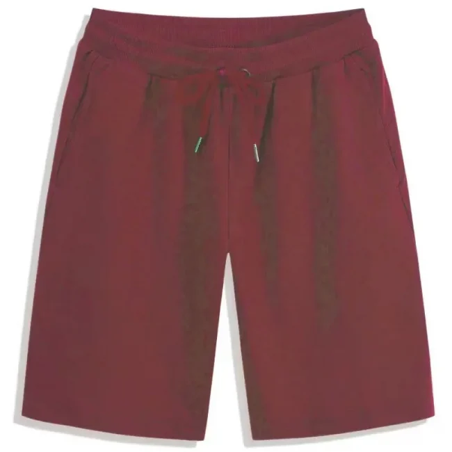 Summer Solid Men's Shorts Elastic Drawstring Shorts Joggers Loose Fitness Breathable Sports 5 piece Cotton Outfit Casual Pants 5