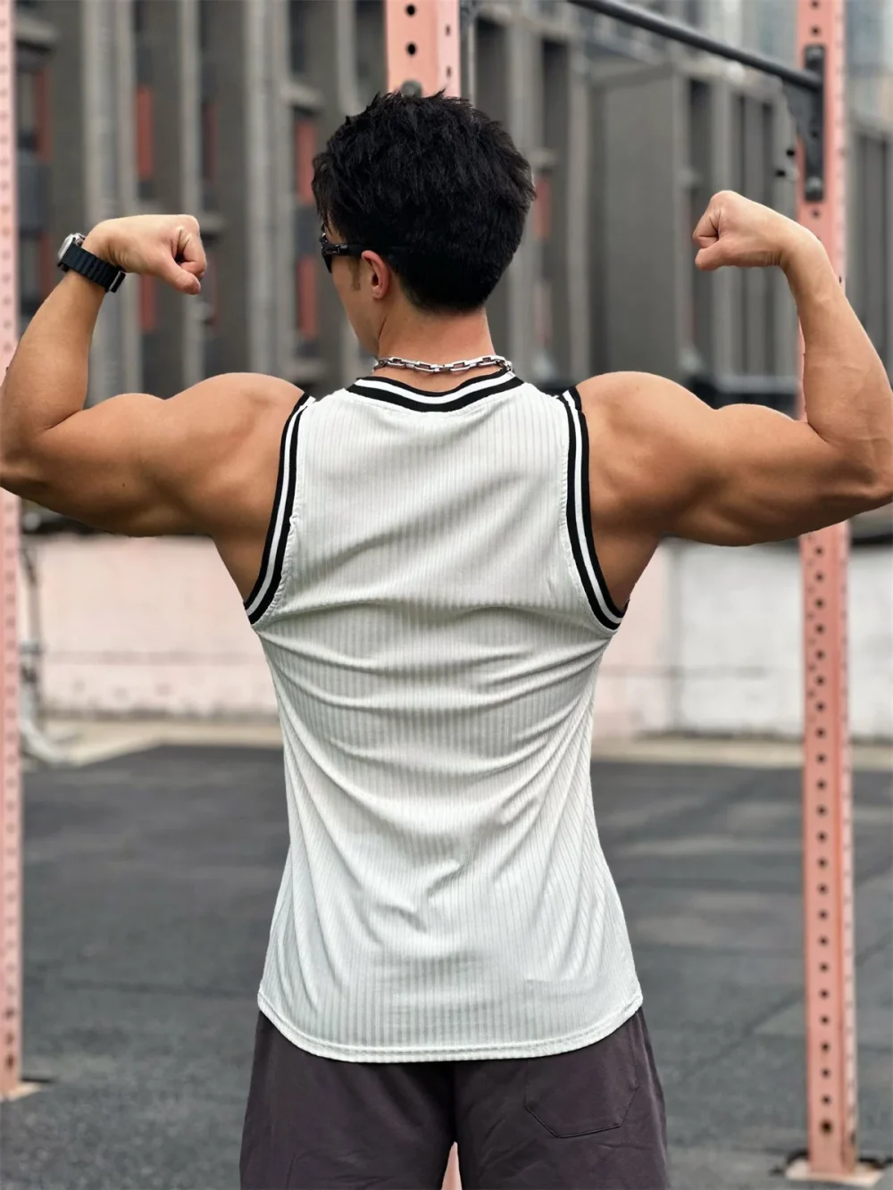 Summer Bodybuilding Tank Tops Men Gym Fitness Sport Sleeveless Shirt Male Casual Skinny Stringer Singlet Vest Workout Clothing 5