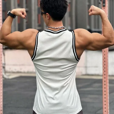 Summer Bodybuilding Tank Tops Men Gym Fitness Sport Sleeveless Shirt Male Casual Skinny Stringer Singlet Vest Workout Clothing 5