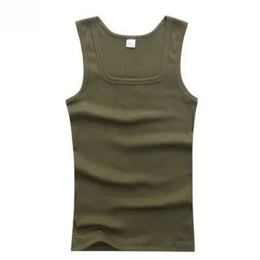 100% Cotton Mens Oversized T-shirt Sleeveless Tank Top Solid Color Fitness Men Muscle Vests Bodybuilding Tees For Men T Shirt 6