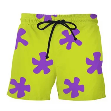 Summer Men's Swimwear Shorts Print Beachwear Sexy Swim Trunk Men Swimsuit Surf Board Short Drawstring Trunk Quick Dry Short 2