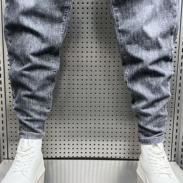 Casual Gradient Gray Jeans Men Fashion 2023 Loose Hip Hop Harem Pants Outdoor Joggers Trousers Designer Streetwear 6