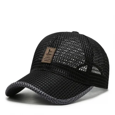 Summer Unisex Men fishing Baseball Caps Women Breathable Mesh Snapback Hats Black Casual sport Hats Cap 2