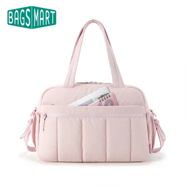 BAGSMART Travel Duffel Bag Gym Bag for Women with Wet Pocket Carry on Weekender Shoulder Boston bag Waterproof Beach bags 1