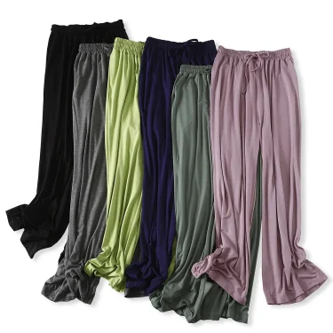 New High Waist Drape Modal Loose Large Size Thin Wide-leg Pants Women's Summer All-match Trousers Casual Straight-leg 3