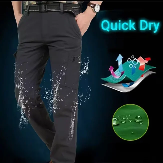 Military Tactical Pants Cargo Men Waterproof Trousers Casual Pants Wear-resistant Multi-pocket Outdoor Hiking Work Trousers Male 2