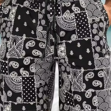 Men's Paisley Shorts Swimming Trunks Board Shorts Fashion Streetwear Pocket Drawstring Shorts Men's Underwear 4