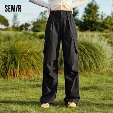 Semir Casual Pants Women Leg-Lengthening Moisture-Wicking Quick-Drying Wide-Leg Pants 2024 Autumn New Elastic Work Pants 1