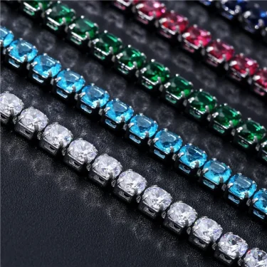17/19CM Tennis Bracelet Cubic Zirconia Iced Out Crystal Chain Bracelet for Women Luxury Men Bracelet Chain Homme Jewelry Gifts 6