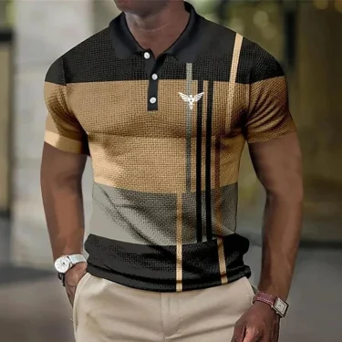 Men's Polo Shirt Graphic Prints Turndown Outdoor Street Short Sleeves Print Button-Down Clothing Sports Fashion Streetwear 1