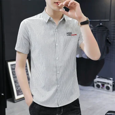 Shirts for Men Floral Print Business Short Sleeve Man Shirt High Quality Luxury Cheap Brand Original Fashion 2025 Summer Silk 4