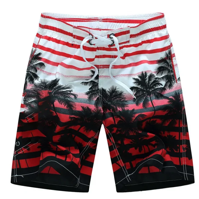 Coconut Tree Mens Swimwear Beach Shorts Surf Board Shorts Sportwear Pant Boy Short Swimsuit Kids Summer Briefs Swimming Trunks 2