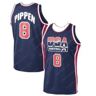USA Basketball Jersey Tshirt Summer Men's Basketball Sleeveless Sports Vest T-Shirt Boys Basketball Training Wear Team T-Shirts 4