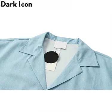 Dark Icon Flame Polo Shirt Men Summer Thin Material Holiday Beach Hawaiian Shirts Vintage Men's Shirt 3