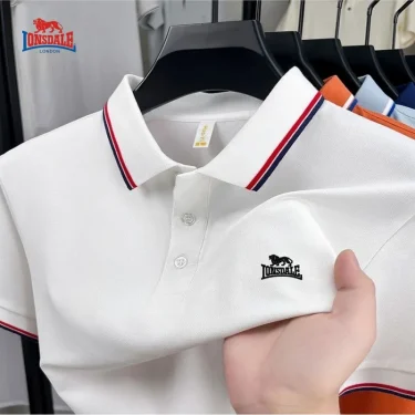 Summer men's high-quality short sleeved polo shirt, new fashionable, casual, breathable and cool top 2