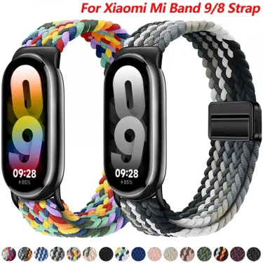 Braided Nylon Strap for Xiaomi Mi Band 9/8 Smart Watch Replaceable wristband Correa for Xiaomi Mi Band 9/Mi Band 8 Bracelet Belt 1