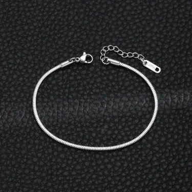 Simple MEN Stainless Steel Square Snake Bone Chain Bracelet Hip-Hop Jewelry Trendy Party Accessories Bracelet For Women 6