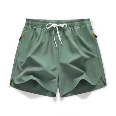 Men's sports shorts slit women's models ice silk casual stretch three-quarter pants speed dry short pants fitness training pants 3