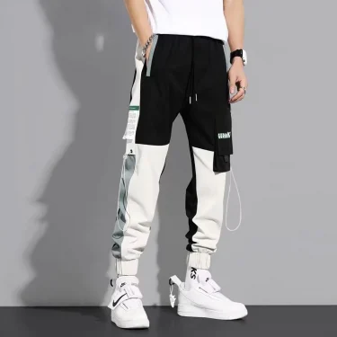 Men Classic Streetwear Casual Pants Male Loose Ankle Length Straight Leg Pants Slim Fit Cargo Pants Multi Pockets Trousers 2