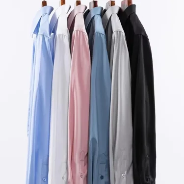 New Fabrics Modal Shirts Men Long Sleeve 8XL Micro Elasticity Men Shirts Long Sleeve Slim Fit Anti-wrinkle Classic 5
