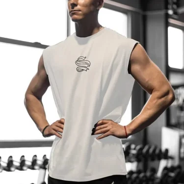 Summer Fitness Sports Men's Tank Top  Breathable Loose Fit Training Sleeveless T-shirt Quick Drying vest male Fitness Clothing 3