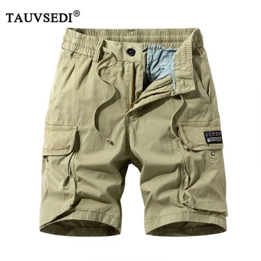 Summer Men Cotton Cargo Shorts Mens Jogger Sport Casual Beach Shorts Man Bermuda Streetwear Outdoor Fashion Shorts Pants Trouser 1