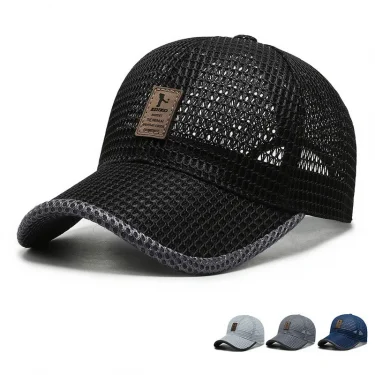 Summer Unisex Men fishing Baseball Caps Women Breathable Mesh Snapback Hats Black Casual sport Hats Cap 1