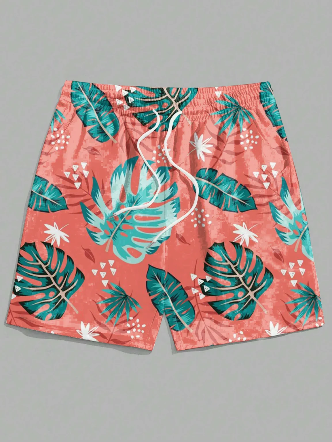 Men's Hawaiian Swim Trunks 3D Hawaiian Leaf Pattern Beach Shorts Quick Dry Outdoor Leisure Sports Shorts Fashion Men's Shorts 4