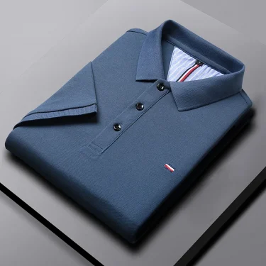 Men's Casual Fashion Polo Shirt Breathable and Comfortable Embroidered Top 4