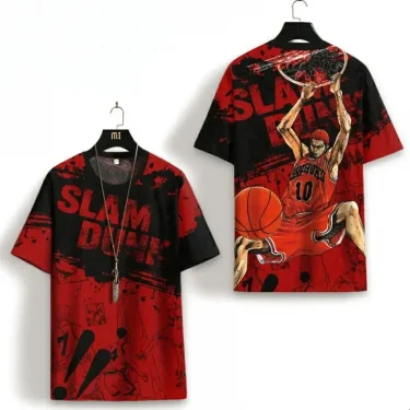Slam Dunk Short Sleeve Joint Shirt Men Women Big Summer Shirt Sakuragi Blossom Road Basketball Sports T-shirts for Children 2025 1