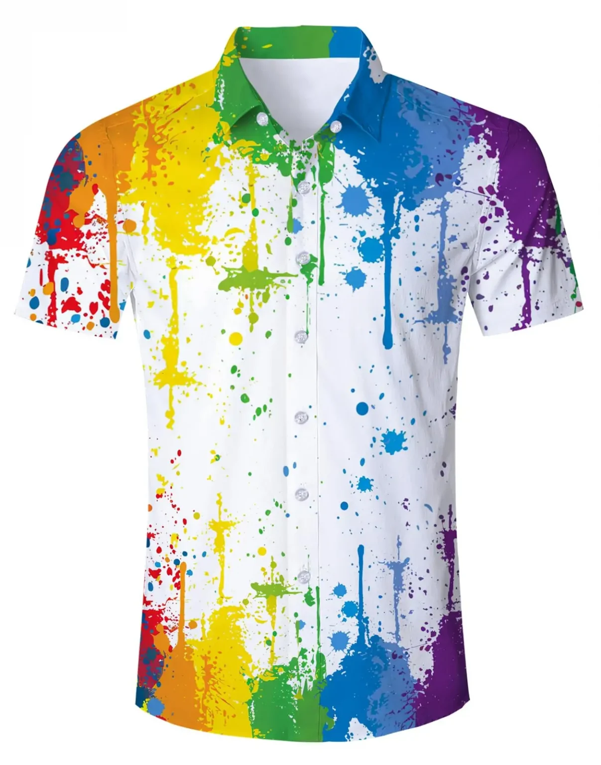 Hawaiian funny pattern 3d Printed Mens Shirt Summer New Casual Printed Short Sleeve Beach Hawaiian Tops Y2k Men's Clothing 4
