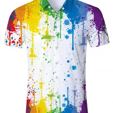 Hawaiian funny pattern 3d Printed Mens Shirt Summer New Casual Printed Short Sleeve Beach Hawaiian Tops Y2k Men's Clothing 4