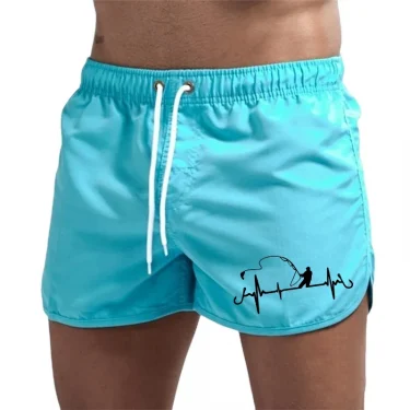 Swimming Men's Shorts 2025 Beach Trunks Summer Swim Gym Pants Quick Drying Homme Surf Ventilate Drawstring Fashion Casual Daily 6