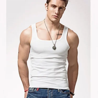 2024 Summer Plus Size Men Clothing Tank Tops Black White Gray Singlets Sleeveless Fitness Men Vest Casual Bodybuilding Vest New 1