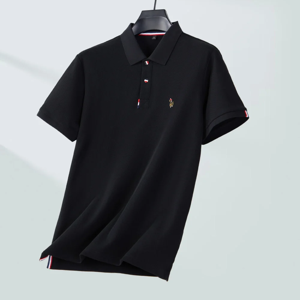 100% pure cotton men's high-end brand short sleeve polo shirt summer fashion hot selling pony embroidery golf top casual T-shirt 5