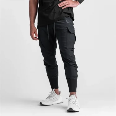 New Men's Cargo Pants Summer Thin Loose Quick-Drying Elastic Leggings Running Training Sweatpants Casual Trend Trousers 5